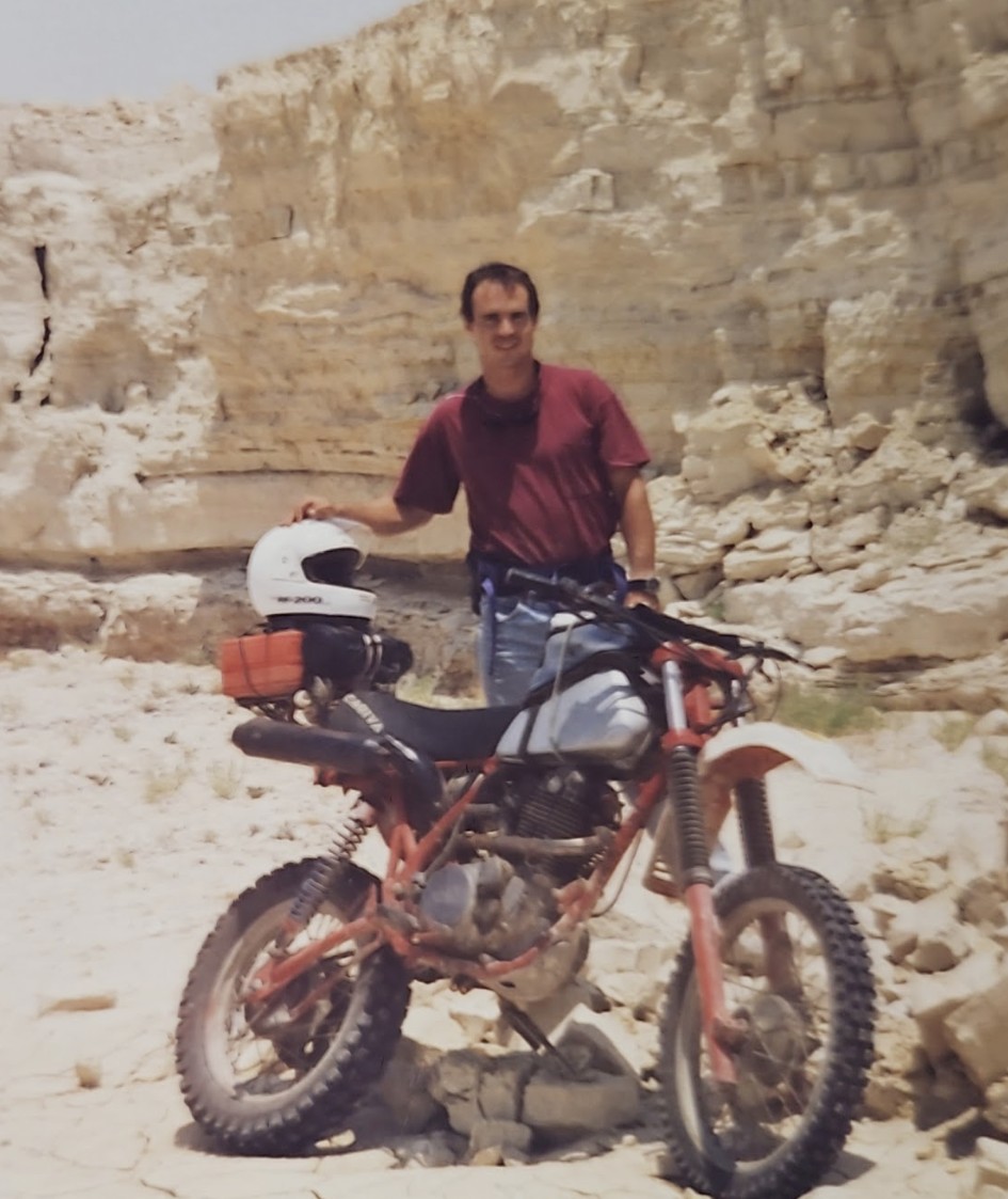 Avi Bandana with his dirt bike